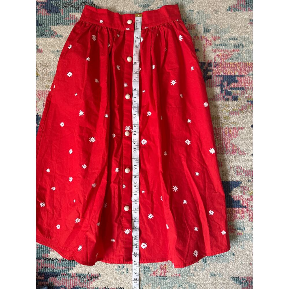 ban.do  Floral Daisy A Line MIDI Skirt XS - Picture 6 of 6